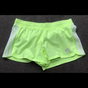 adidas running shorts NEON yellow M NWT